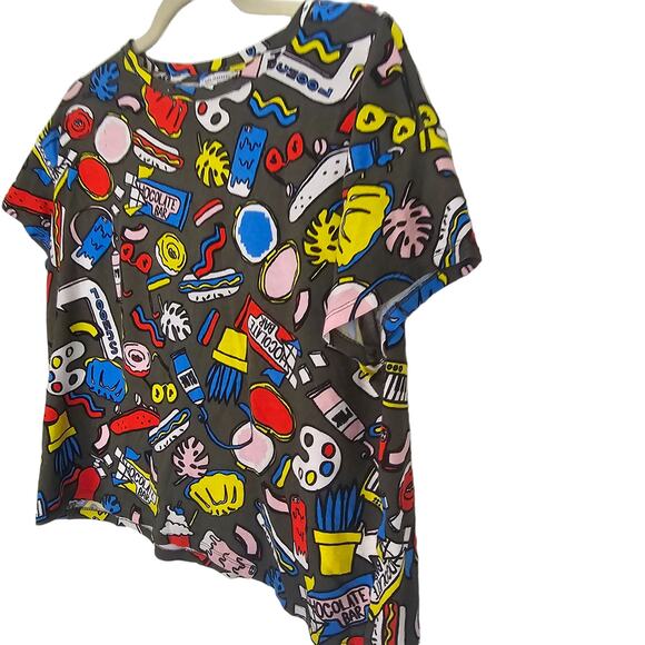 Zara Trafaluc Top Crop Top Women S Green Graphic T Shirt Short Sleeve Shirt - Picture 2 of 4